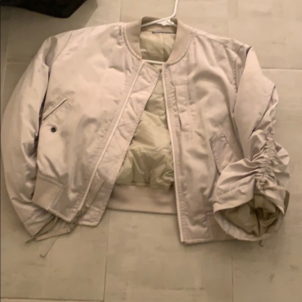 Parachute silk cropped jacket